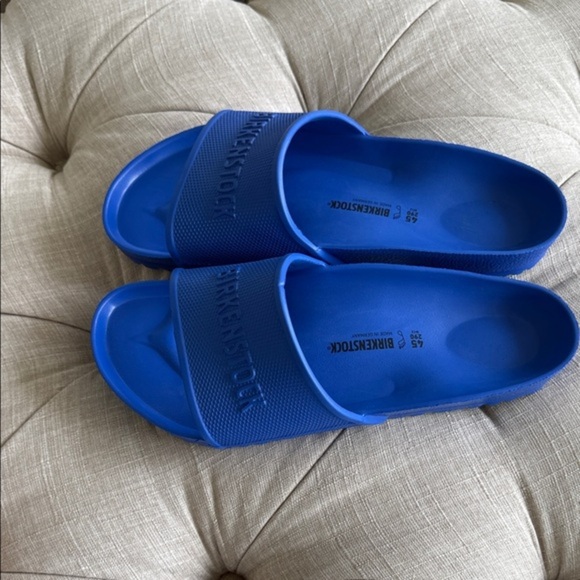 New Not Tags Birkenstock Royal Blue Slide Sandals